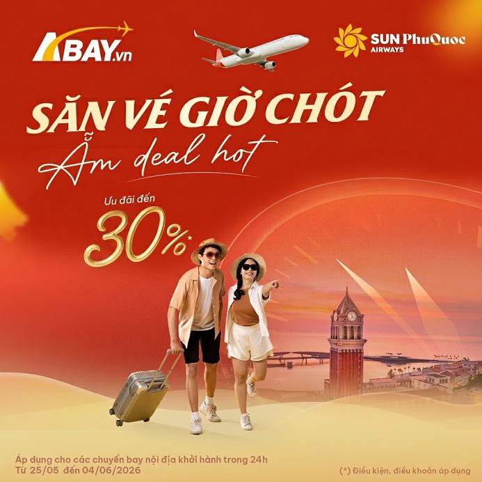 Săn vé giờ chót - Ẵm ngay deal hot từ Sun PhuQuoc Airways 