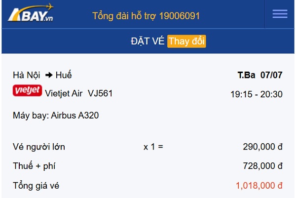 Bay Hà Nội – Huế tháng 7 chỉ từ 290k: Giá tốt săn ngay!