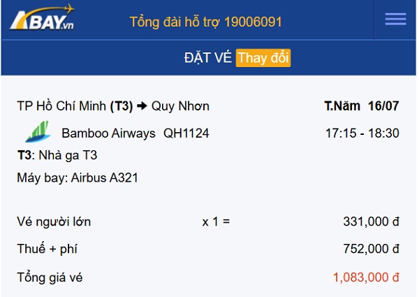 Tháng 7: Bay Tp Hồ Chí Minh – Quy Nhơn chỉ từ 331k/ chiều