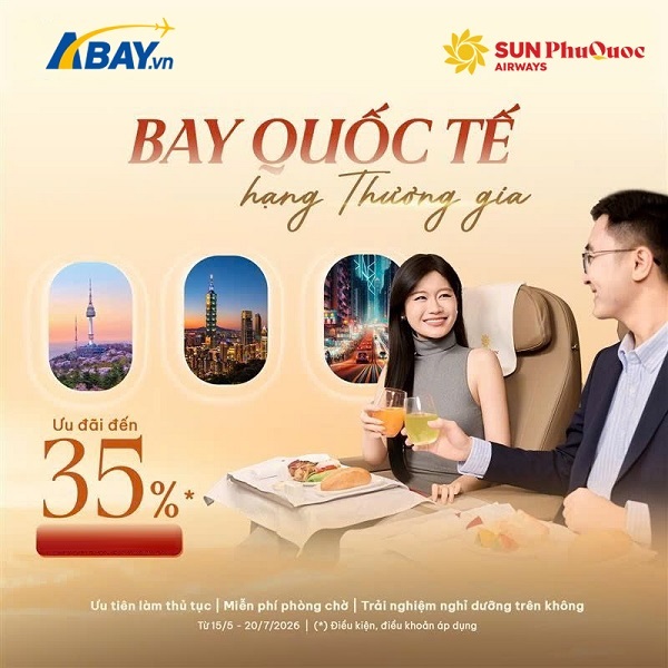 Vi vu Singapore hạng Thương gia cùng giá vé siêu “hời” từ Sun PhuQuoc Airways!