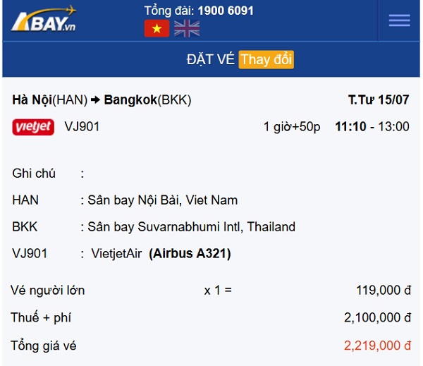 Đón “cơn mưa” vé rẻ chỉ từ 119k bay thẳng Hà Nội – Bangkok tháng 7!