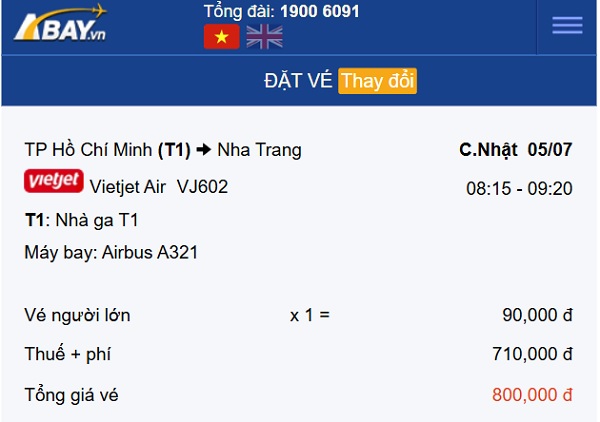 Không thể bỏ lỡ tấm vé Tp Hồ Chí Minh – Nha Trang tháng 7 chỉ từ 90k/ chiều!