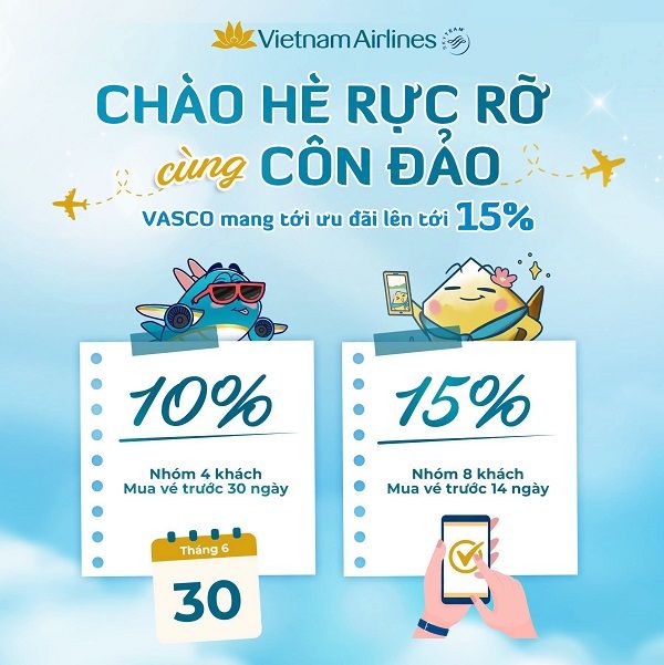 Chào hè rực rỡ ở Côn Đảo: VASCO giảm đến 15% giá vé