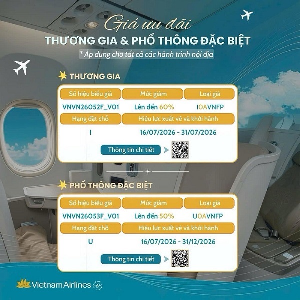Trải nghiệm dịch vụ cao cấp với ưu đãi hấp dẫn từ Vietnam Airlines 