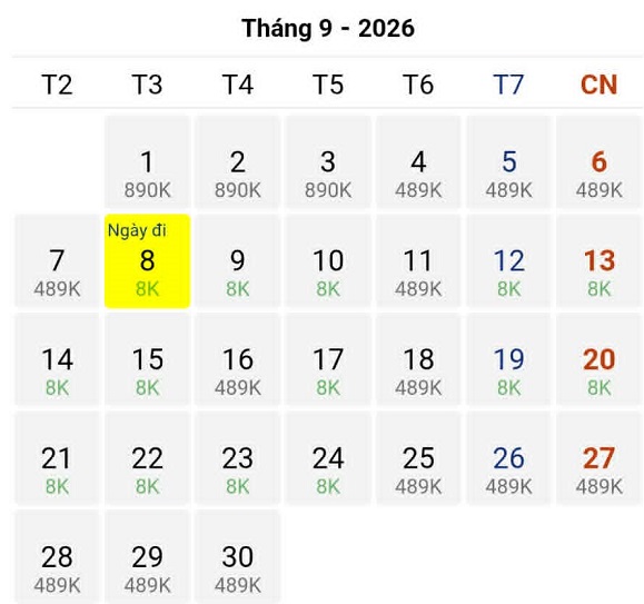 Vé Hà Nội – Buôn Ma Thuột tháng 09/2026 giảm sâu, giá chỉ từ 8K