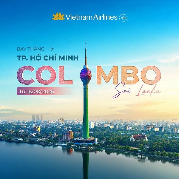 Khai trương đường bay Tp Hồ Chí Minh - Colombo, Vietnam Airlines mở ưu đãi lớn!