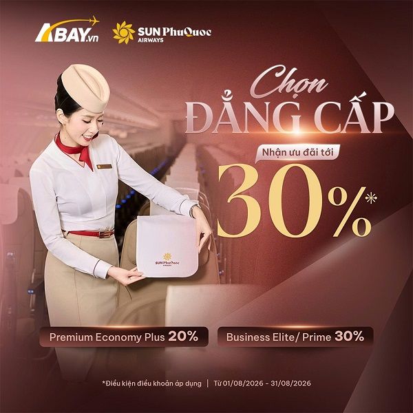 Bay đẳng cấp với ưu đãi nâng hạng cực “hời” từ Sun PhuQuoc Airways!