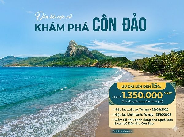 3 cách bay Côn Đảo tiết kiệm cùng ưu đãi “hời” từ Vietnam Airlines!