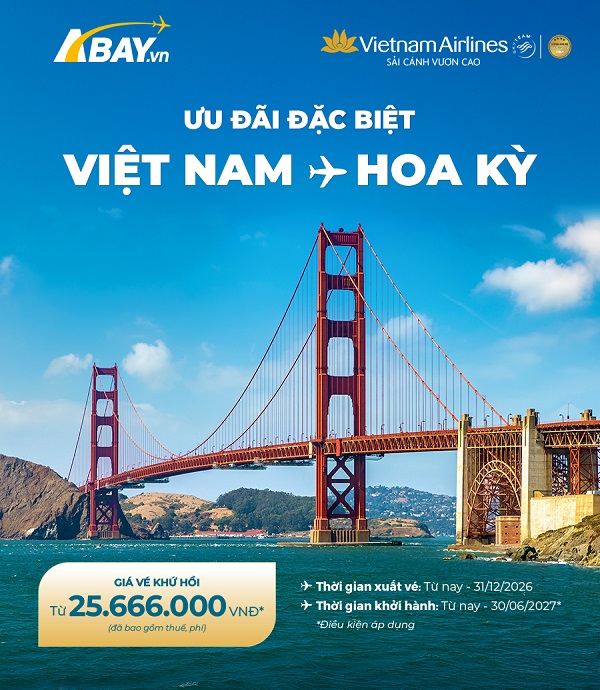 Vietnam Airlines triển khai ưu đãi đặc biệt Việt Nam – Hoa Kỳ: Giá vé Vé khứ cực hấp dẫn!