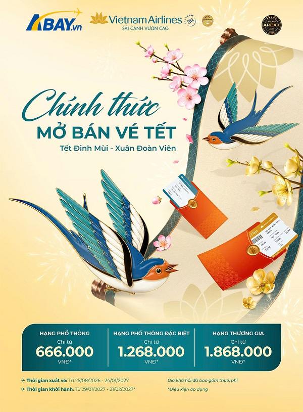 Vietnam Airlines chính thức mở bán vé Tết Đinh Mùi 2027