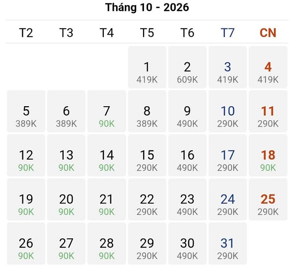 Tháng 10 bay Huế quá hời: Vé máy bay chỉ từ 90.000đ/chiều