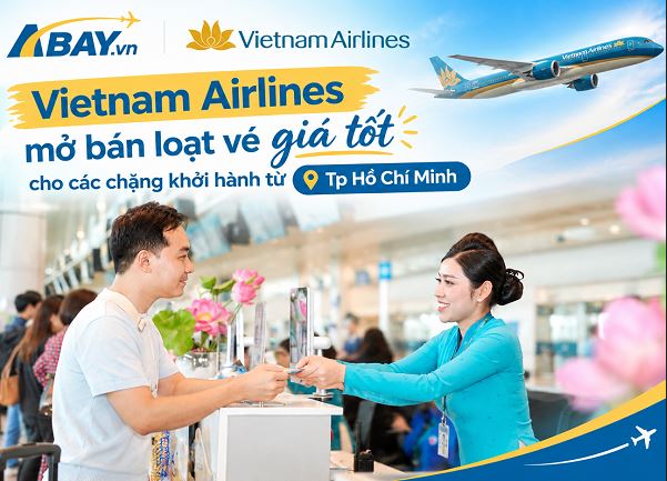 Vietnam Airlines mở bán loạt vé giá tốt cho các chặng khởi hành từ Tp Hồ Chí Minh