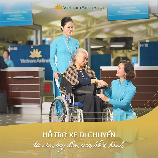 Bay Vietnam Airlines, đăng ký dịch vụ xe lăn như thế nào?