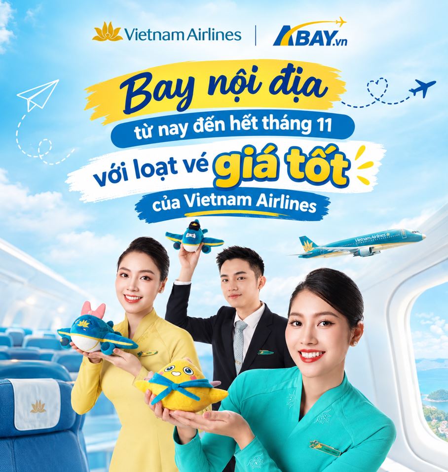 Bay nội địa từ nay đến hết tháng 11 với loạt vé giá tốt của Vietnam Airlines